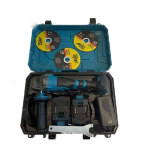 Amoladora Radial Yofidra (Incluye cargador, 2 baterías y 3 discos de corte)