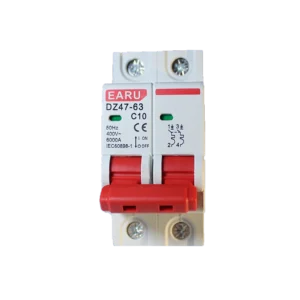 Interruptor automático de 2 polos y 10A, 16A, 25A y 32A.