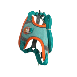 Chaleco y correa reflectante de gamuza para mascotas