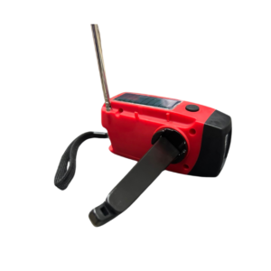 Linterna de Emergencia con Radio AM/FM/WB, Power Bank, Carga USB, Solar y Dinamo