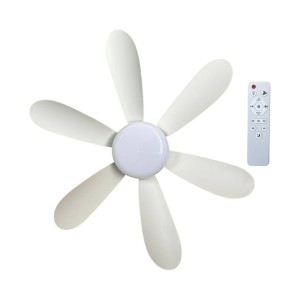 Ventilador de techo con luz y 6 aspas + control remoto