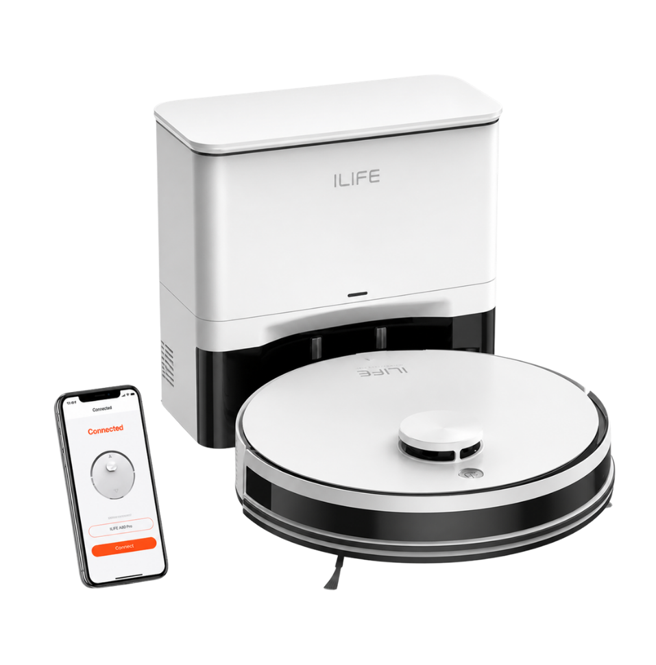Robot aspirador inteligente con base de autovaciado