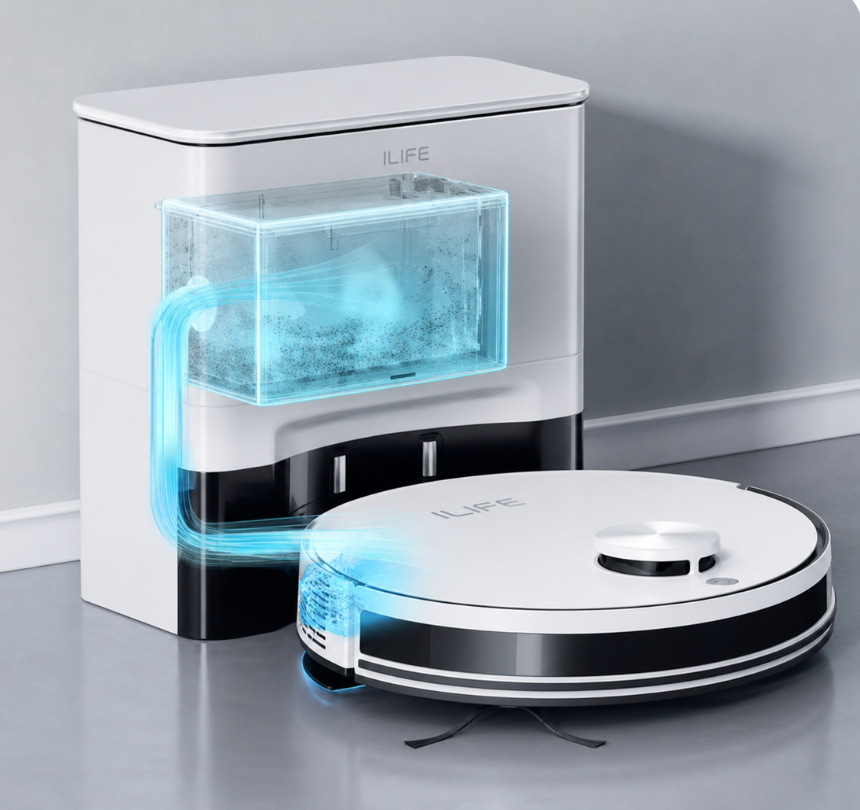 Robot aspirador inteligente con base de autovaciado - Imagen 2