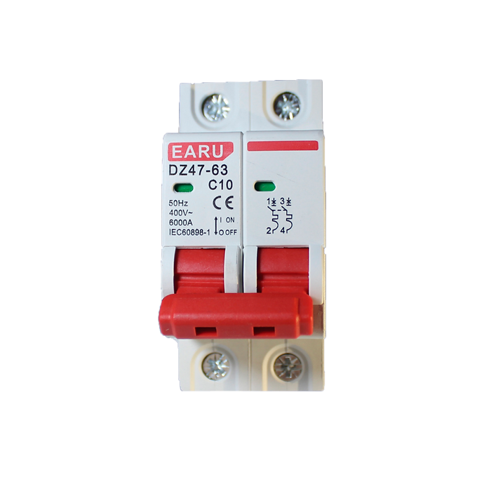 Interruptor automático de 2 polos y 10A, 16A, 25A y 32A.